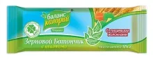 Батончик Баланс калорий зерновой 35гр с цукатами без сахара 1/25 