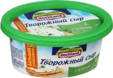 Хохланд 220гр творожный с зеленью сыр 1/6  