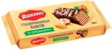 Глазированные 200гр с орехом вафли 1/27 Яшкино    ЯВ218