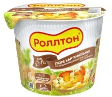 Роллтон пюре жареные лисички со сметаной 40гр стакан 1/24 