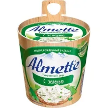 Сыр творожный Альметте с зеленью 150г 1/8