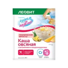 Каша Худеем за неделю овсяная 40гр Тропические фрукты 1/10