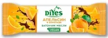 Батончик ДиYes мюсли 25гр Апельсин в шоколаде без сахара 1/36