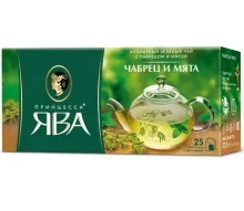 Ява зеленый 25пак Чабрец и мята чай 1/18    1439-18