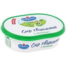 Савушкин творож.сыр 60% 150гр зелень/лук  ванна 1/6 Беларусь