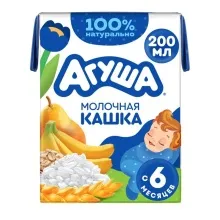 Агуша каша Засыпайка 0,2 молочная Злаки/груша/банан 2,7% т/п 1/18 