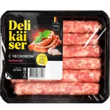 Чесночная п/к в/у 400гр Деликайзер 1/8