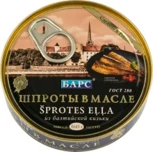 Шпроты 160гр Барс в/м ключ 1/24 2,5 года