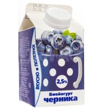 Биойогурт Любимая Чашка 2,5% Черника 450гр п/п 1/20 Янта 