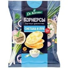 Чипсы Доктор Кернер 50гр кукурузно-рисовые со сметаной и зел. луком