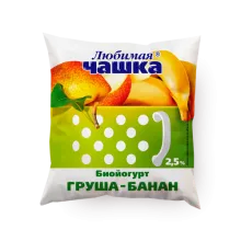 Биойогурт Любимая Чашка 2,5% Груша/банан 450гр п/п 1/20 Янта 14сут  М