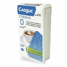 Подсластитель Сладис 100 таблеток плоский дозатор 1/25