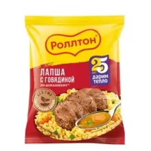 Роллтон лапша 85гр яичная говядина 1/40 