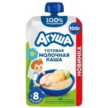 Агуша каша 100гр молочная мультизлаковая Яблоко/банан т/п 1/10