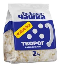 Творог 2% 300гр Любимая чашка пакет 1/9 Янта М