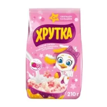 Хрутка Гот.завтрак Клубника/Ваниль пакет 210гр 1/6