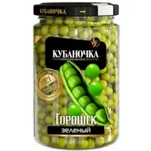 Зел.горошек Кубаночка 370гр ст/б 1/12