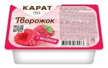 Карат 100гр творожок 9% с малиной 1/16 