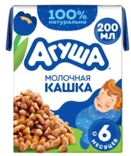 Агуша каша Засыпайка 0,2 молочная Гречневая 2,5% т/п 1/18 
