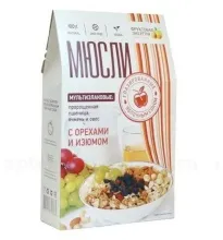 Мюсли Фруктовая Энергия 270гр глаз яблочн сок/мультизлак./орех/  изюм 1/7