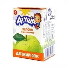 Агуша сок 0,2л Яблоко осветленое1/18  