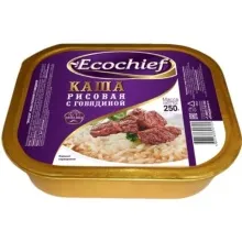 Каша рисовая с говядиной Гост 250гр ЭкоШеф 1/21
