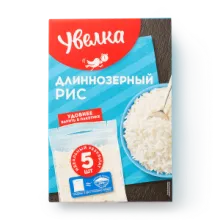 ВП Рис длиннозерный шлифованный 400гр Увелка 1/6  913  
