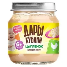 Дары Кубани пюре 80гр из мяса цыплят ст/б 1/12