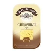 Сливочный 130гр 50% слайс/нарезка 1/8 Брест-Литовск  М