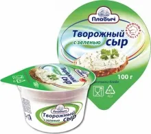 Плавыч 100гр творожный с зеленью 1/24  