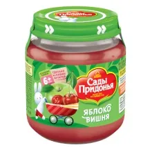 Сады Придонья пюре 120гр Яблоко/вишня 1/12