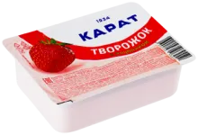 Карат 230гр творожок 9% с клубникой 1/8 