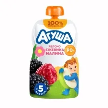 Агуша Я сам пюре 90гр Яблоко/ежевика/малина пауч-пак 1/10
