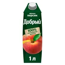 Нектар Добрый 1л персик-яблоко  1/12