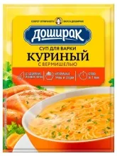 Доширак суп Куриный с вермишелью 62гр 1/24