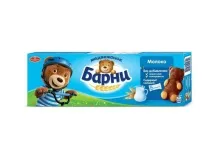 Барни 150гр пирожное бискв.с шокол.нач 1/20