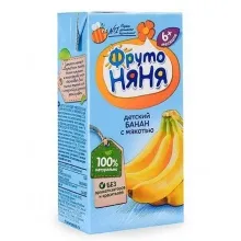 Фрутоняня сок 200мл Банан с мякотью 1/18 