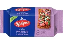 Хлебцы Щедрые 100гр Ржаные с чесноком 1/24