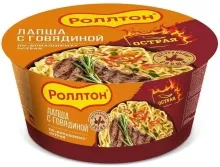 Роллтон лапша по-домашнему 90гр острая говядина чашка 1/24