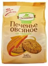 Печенье Петродиет 340гр овсяное Баланс Долголетия со стевией на фруктозе 1/15 