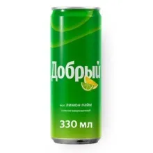 Добрый Лимон-лайм напиток 0,33 ж/б  1/12