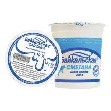Сметана 10% 200гр стакан 1/10 Янта  