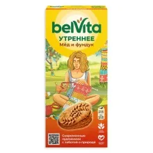 БелВита Утреннее печенье с фундуком и медом 225 гр. 1/20