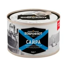 Сайра натур. 245гр ДоброФлот люкс 1/24  3 года К316 08.06.23