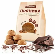 Пряники Петродиет 350гр Шоколадные на фруктозе 1/10 