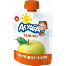 Агуша Я сам пюре 90гр Яблоко пауч-пак 1/10