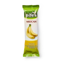 Батончик ДиYes мюсли 25гр Банан в шоколаде без сахара 1/36