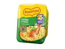 Роллтон лапша по-домашнему 90гр тарелка курица 1/24
