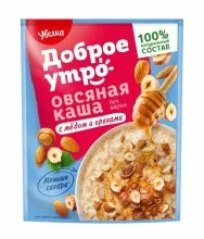 Каша Увелка овсяная с медом и орехами 40гр ш/б 1/20  617