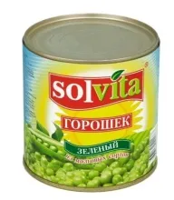 Зел.горошек Солвита 400гр ж/б ГОСТ 1/12 